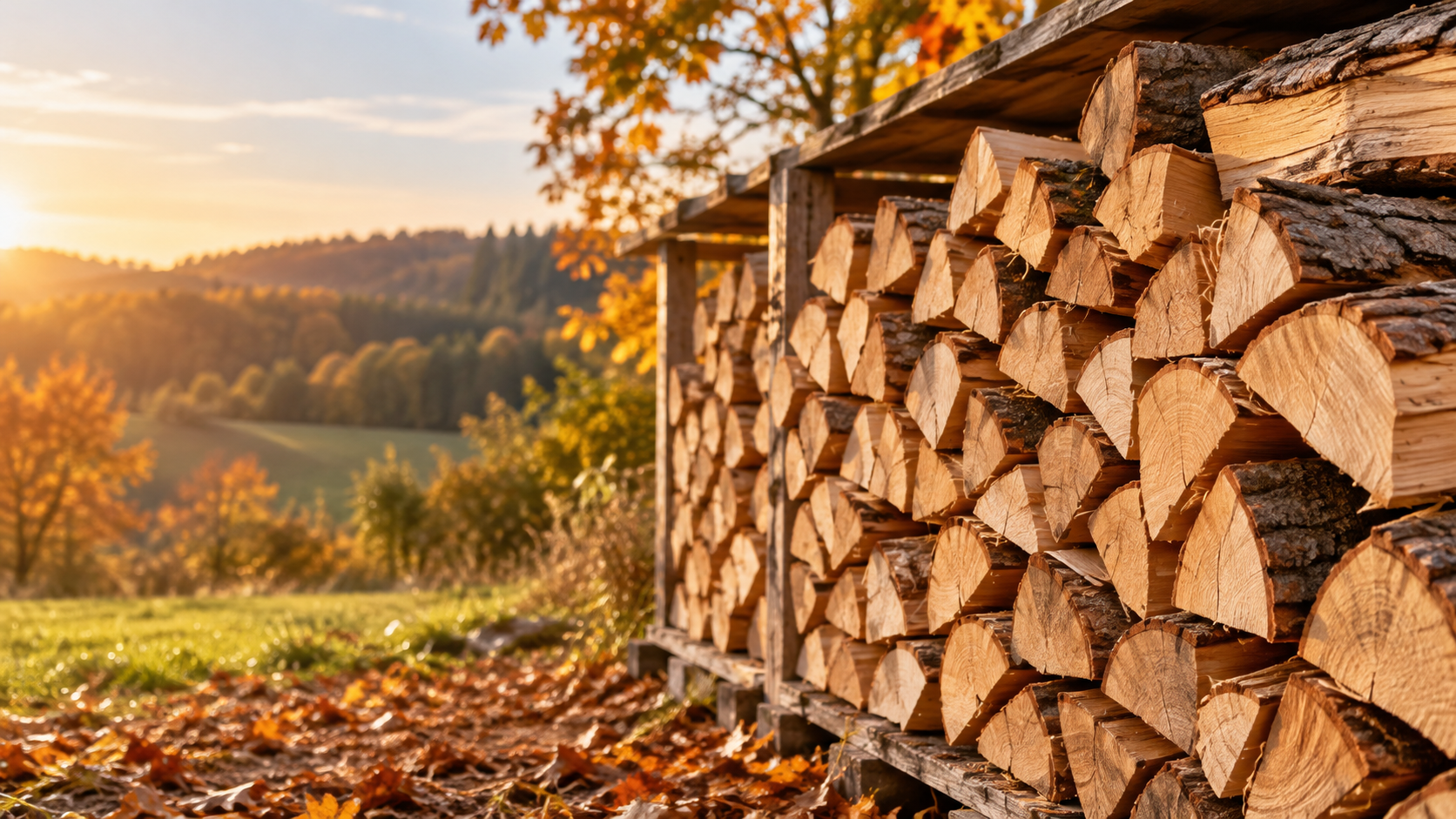 Brennholz für die Heizsaison im Winter